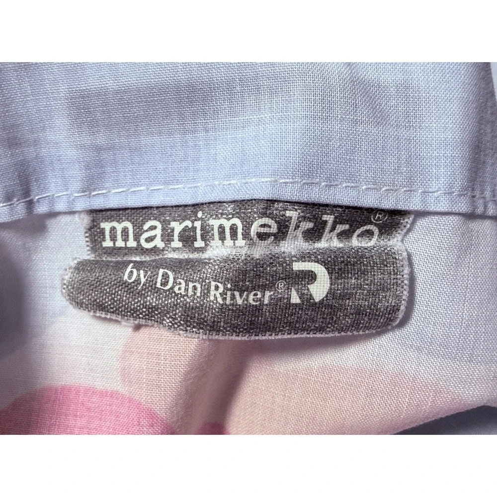 Vtg Marimekko‎ Nurimikko Sheet Set 4pc Double/Full Floral Flowers Pink Dan River